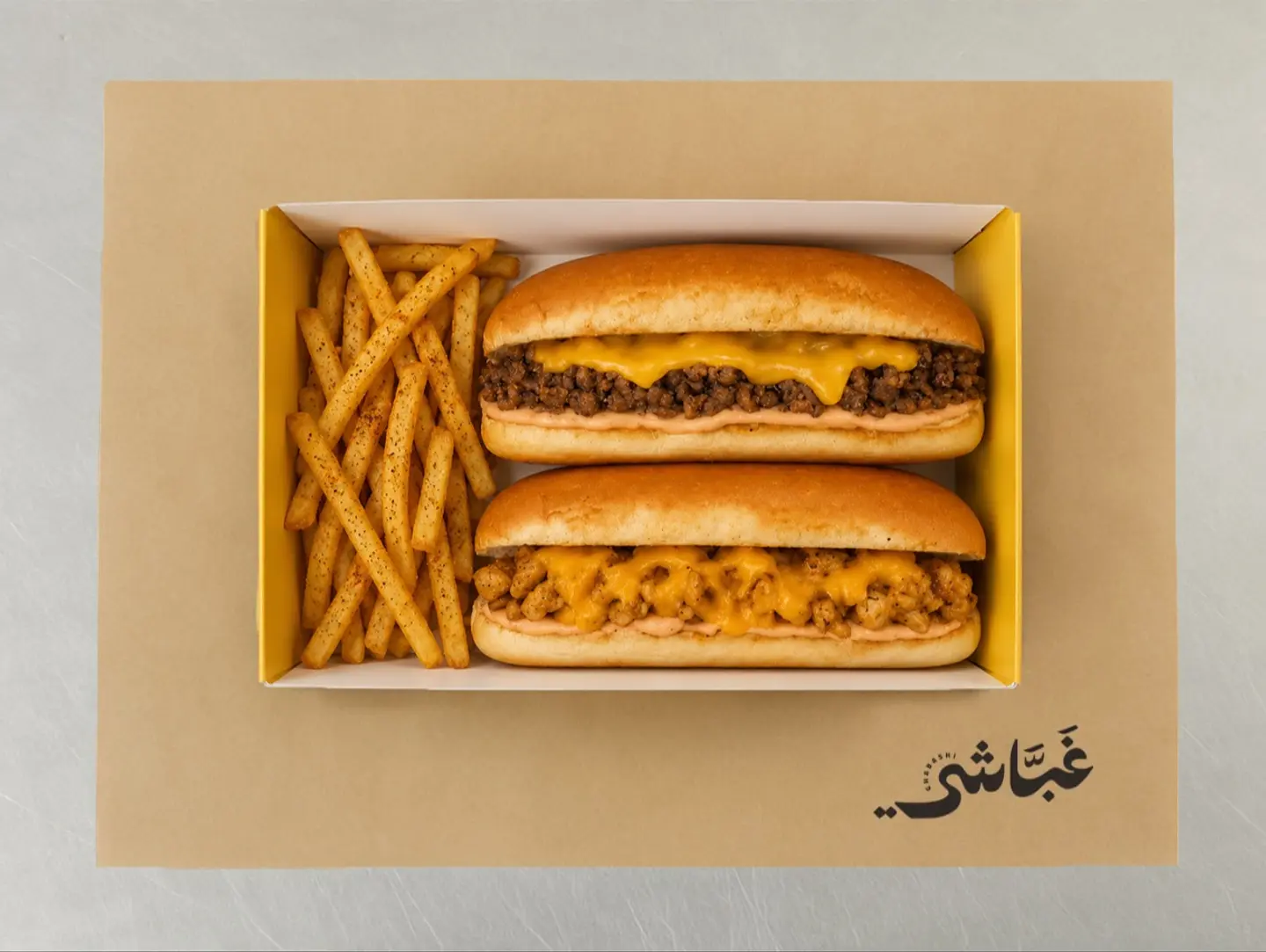 فيلي ستيك و تشكين جريل و بطاطس