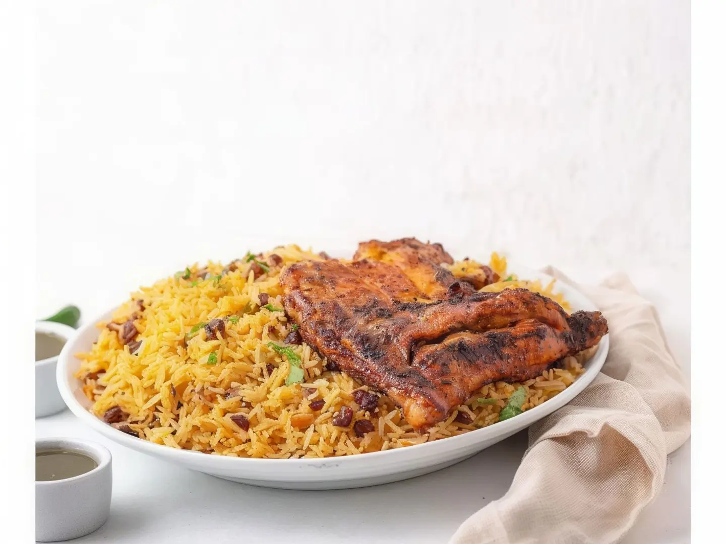 Half On Charcoal With Rice