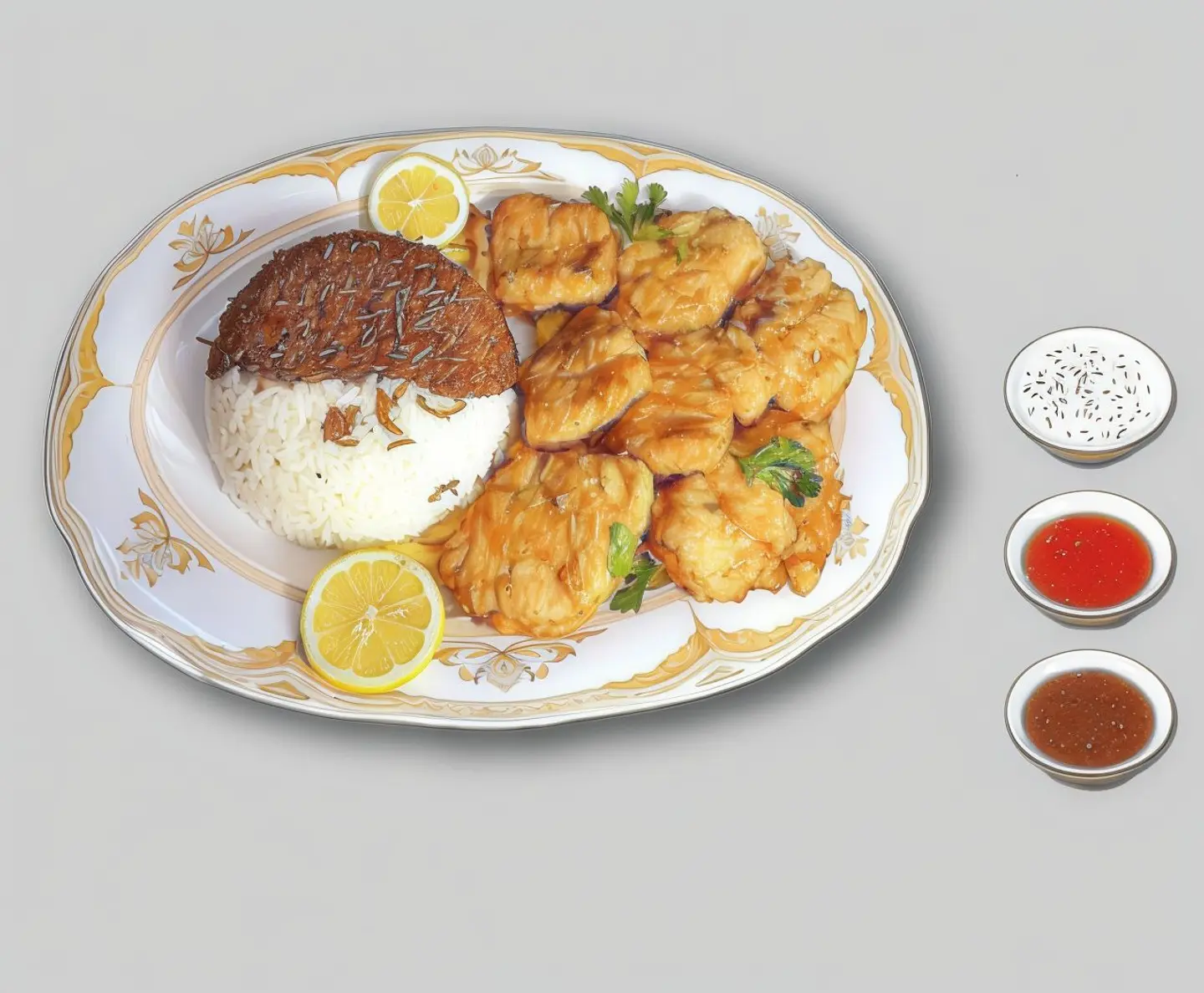 وجبة فيليه مع الارز