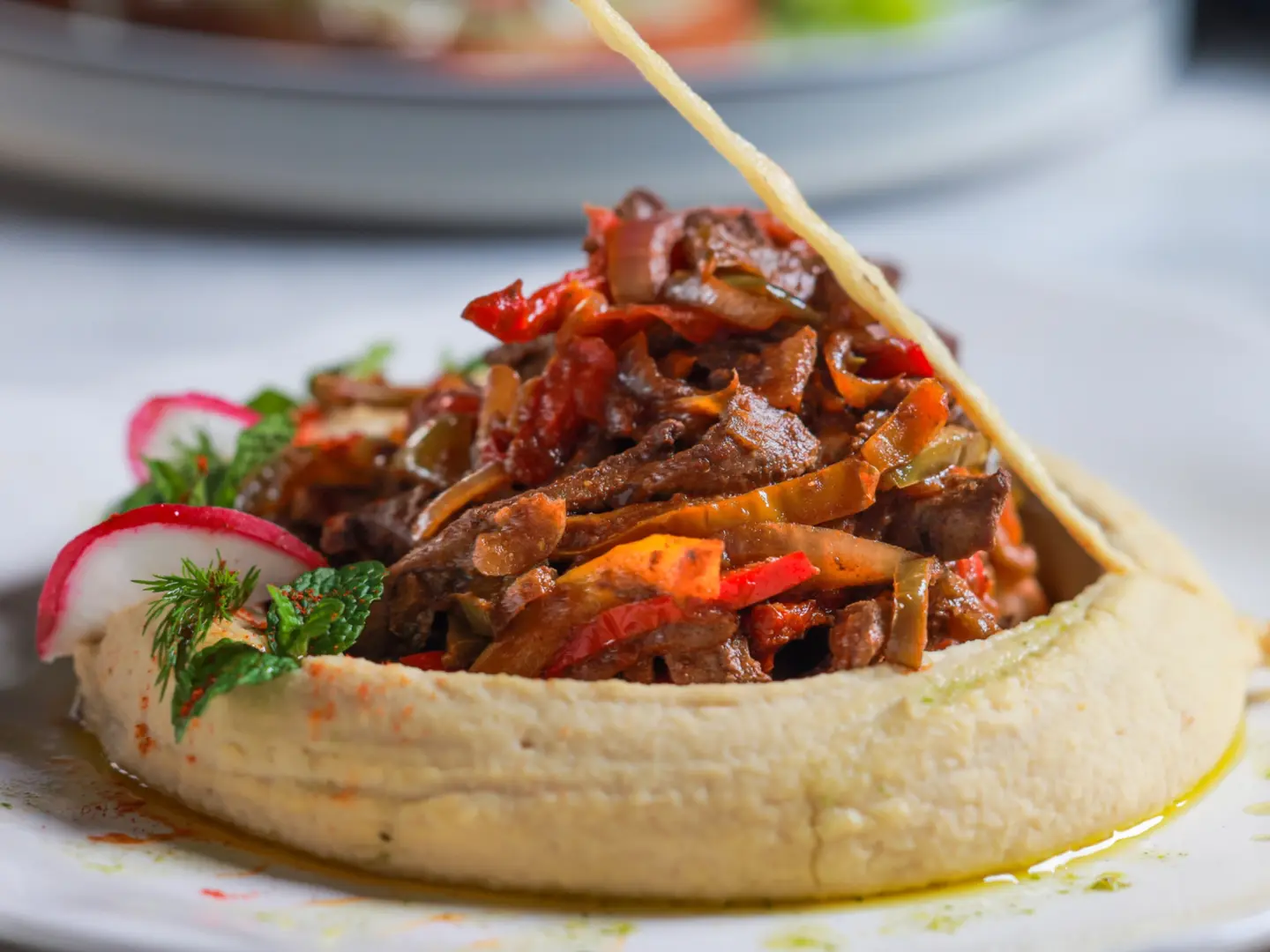 Fusion Liver With Hummus