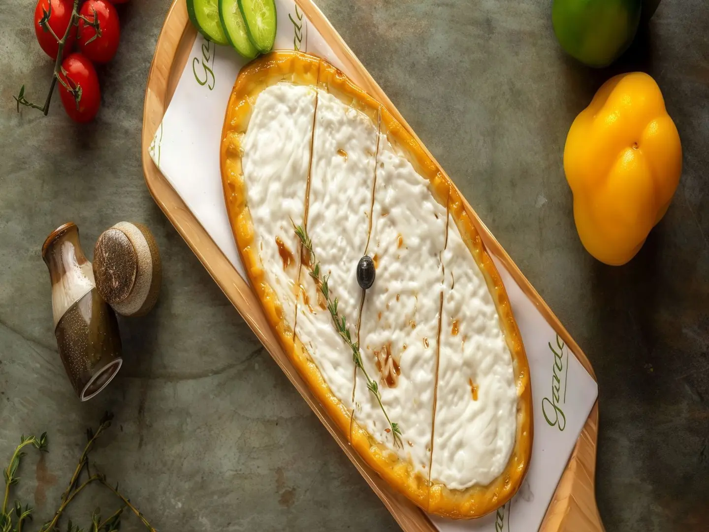 Labneh With Honey Manakish