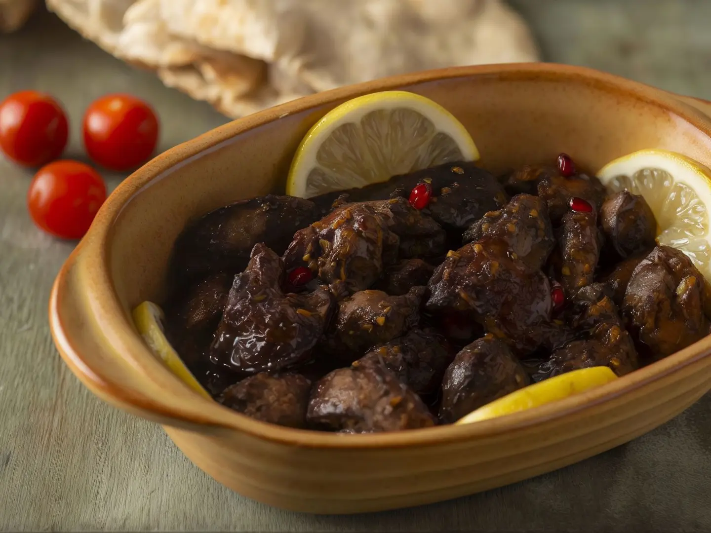 Chicken Liver With Pomegranate Molasses