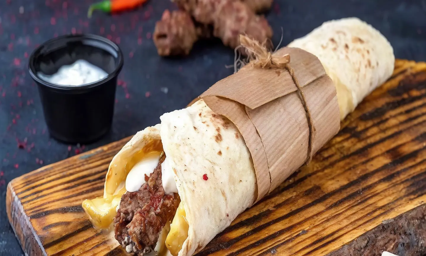 ساندويش كباب لحم