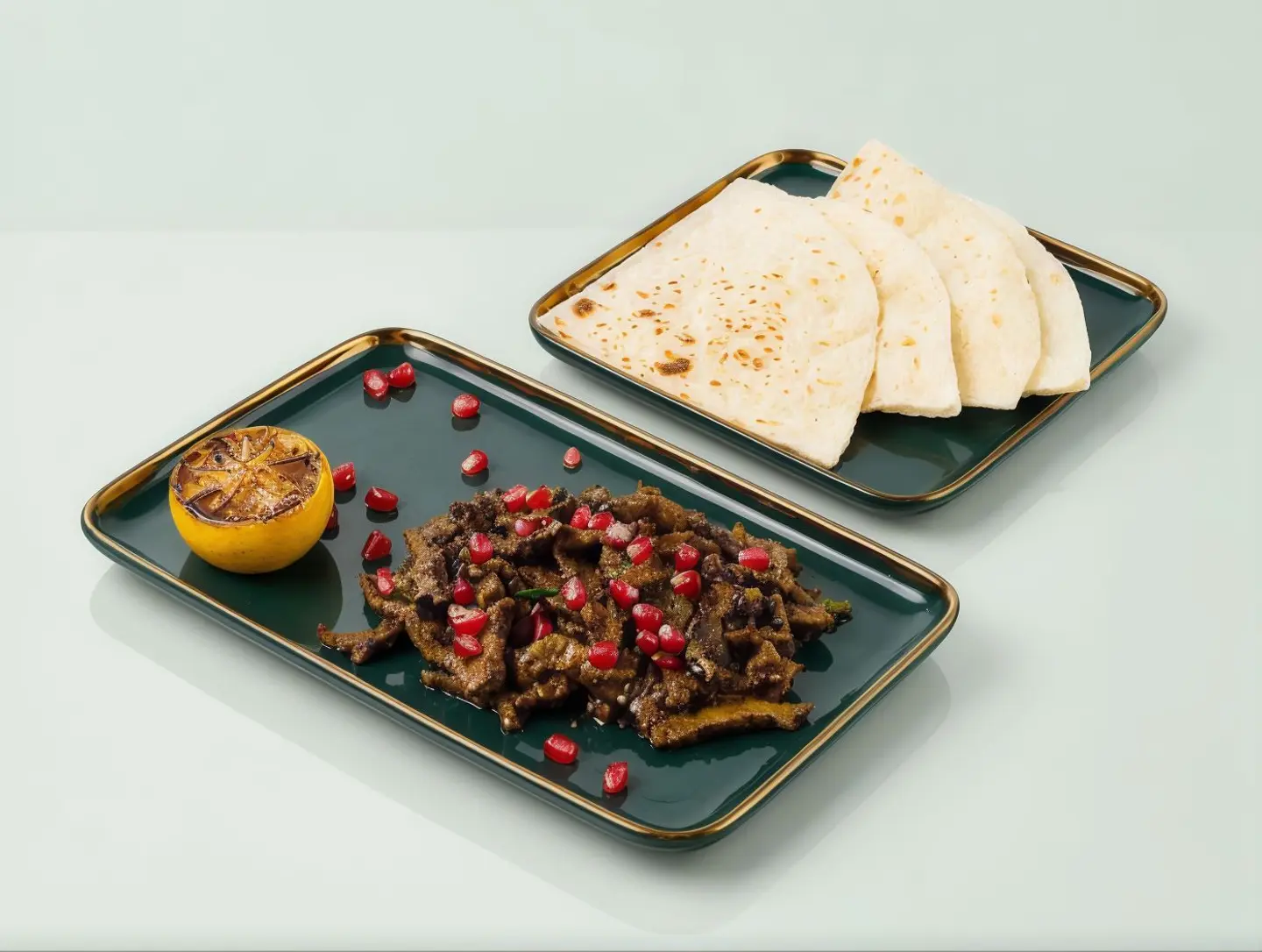 كبدة بالخبز العربي
