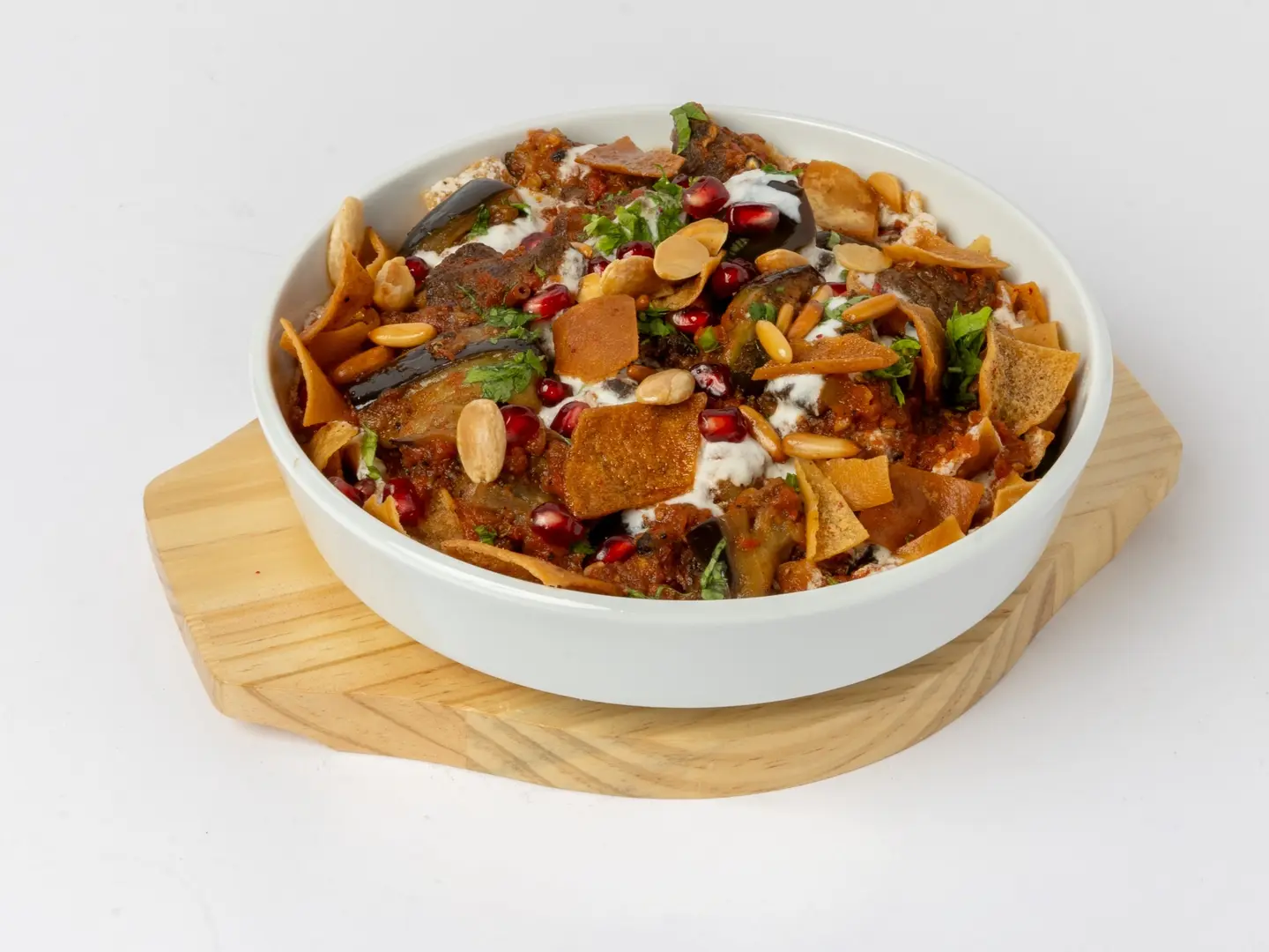 Eggplant And Meat Fatteh