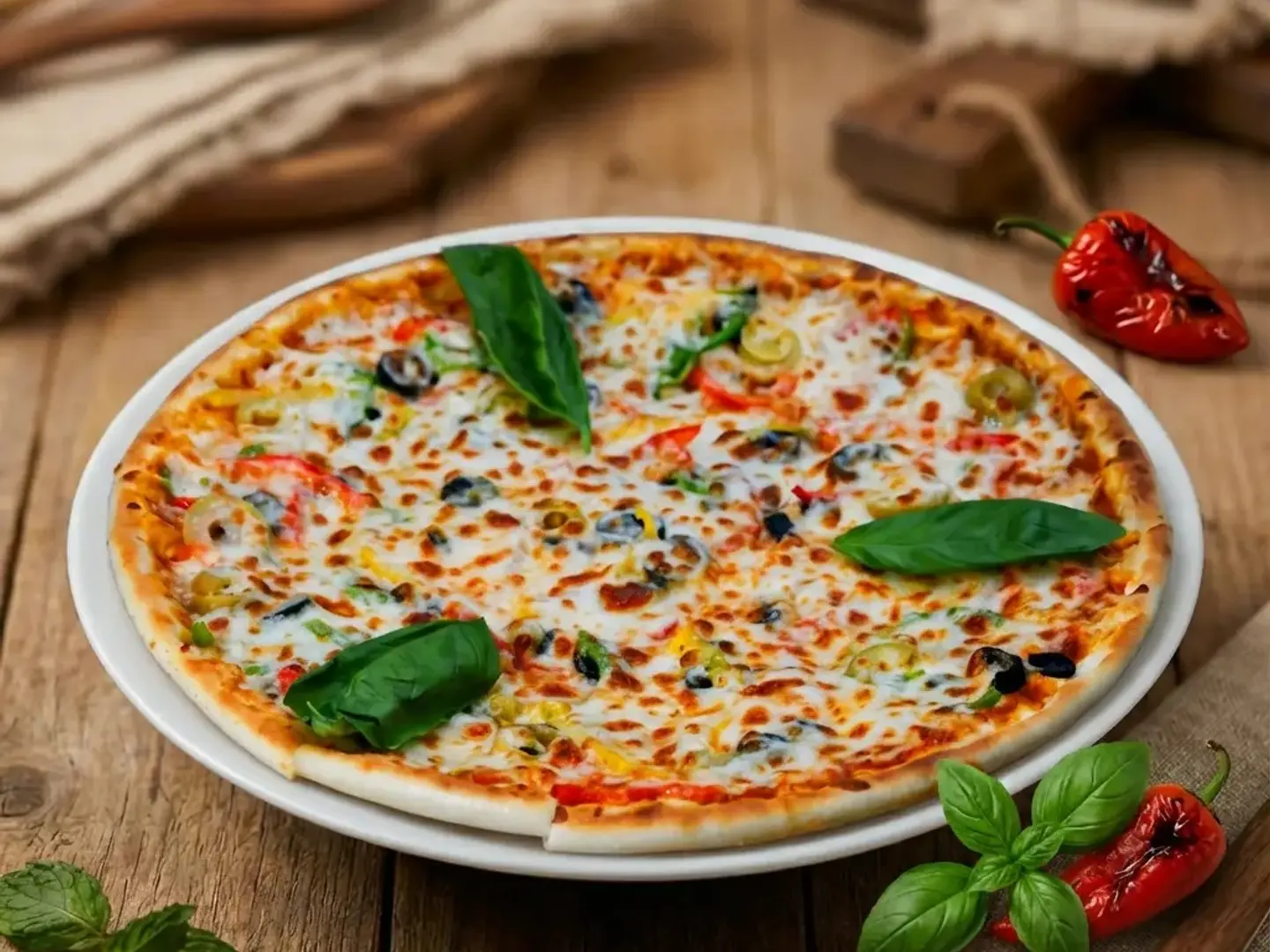 بيتزا الخضروات