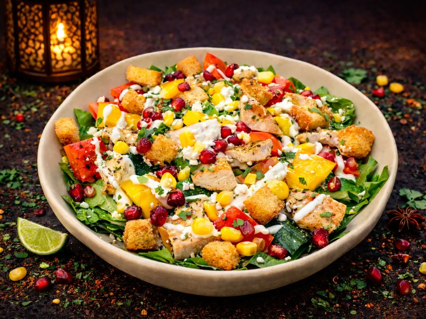 سلطة سيزر بالدجاج