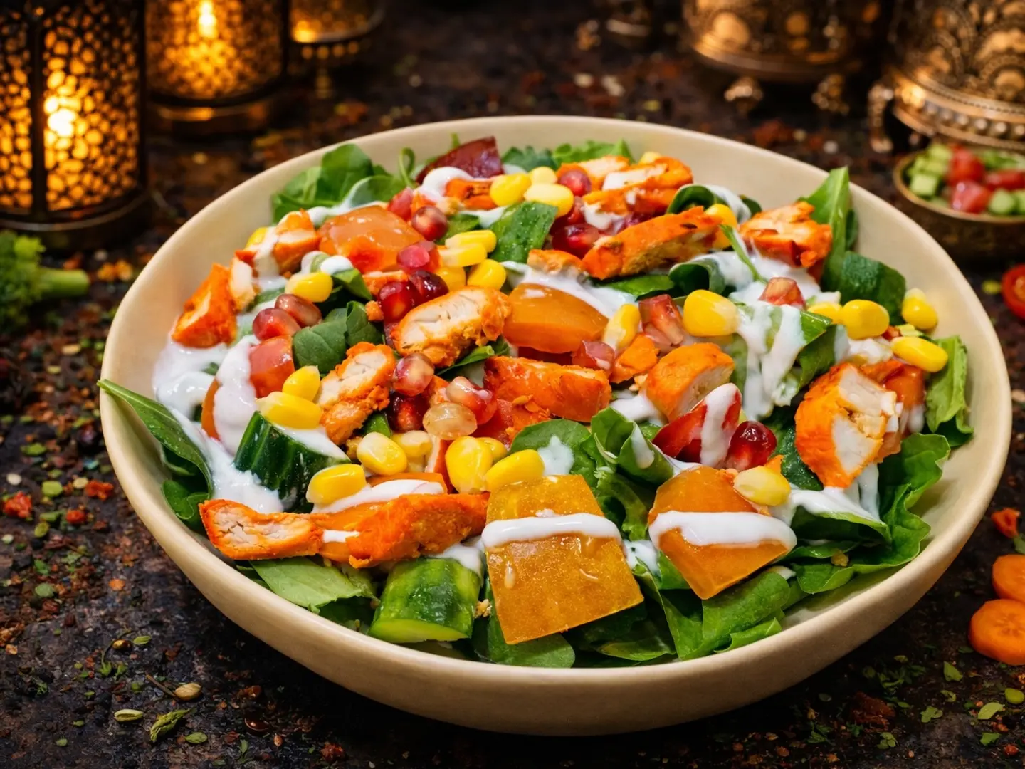 سلطة دجاج تيكا روكا