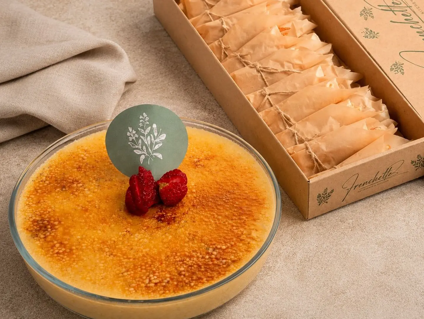 Shawarma Box Offer With Medium Sized Crème Brûlée