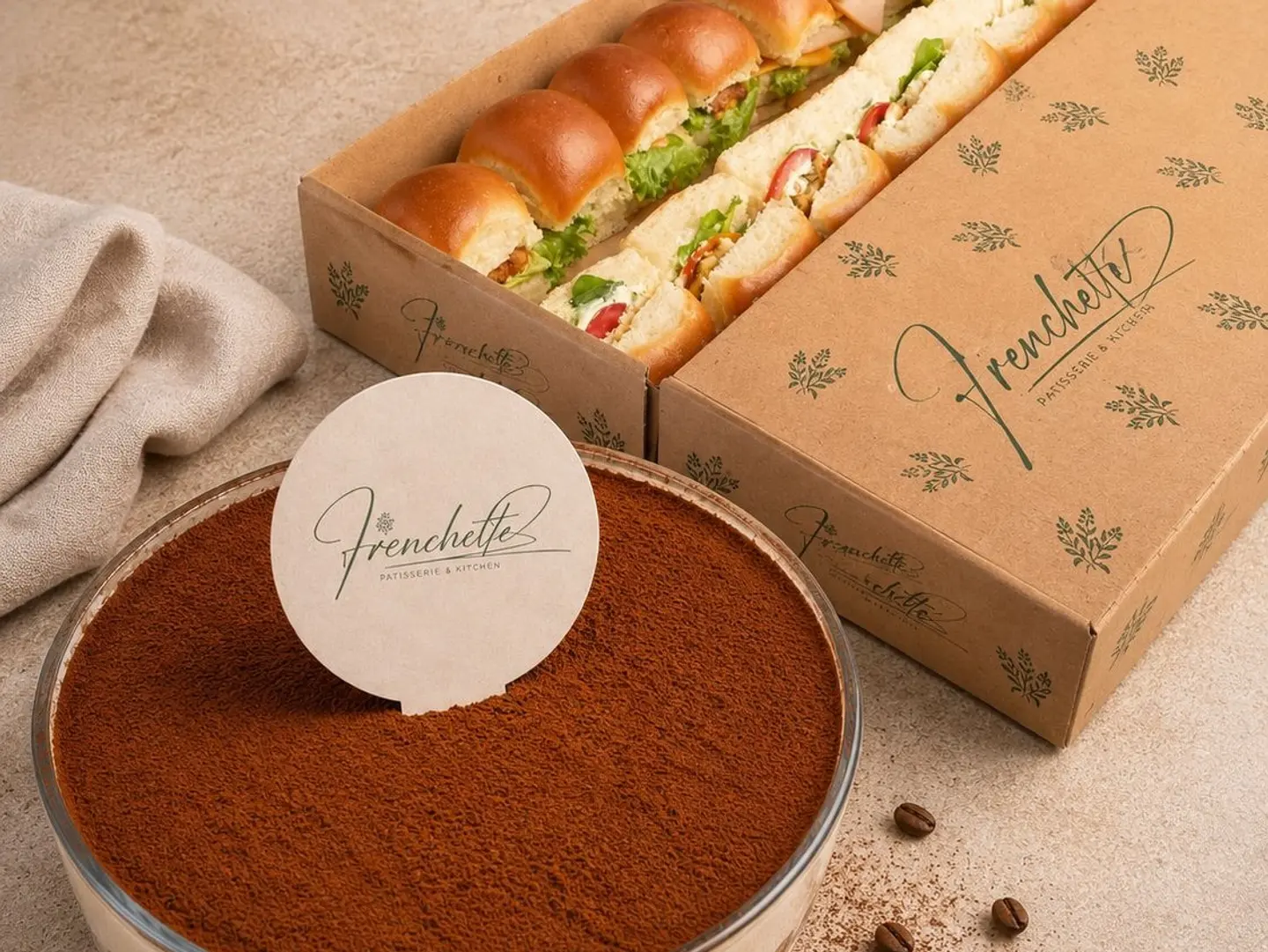 Milk Bread Sandwich Box With Tiramisu Medium Size