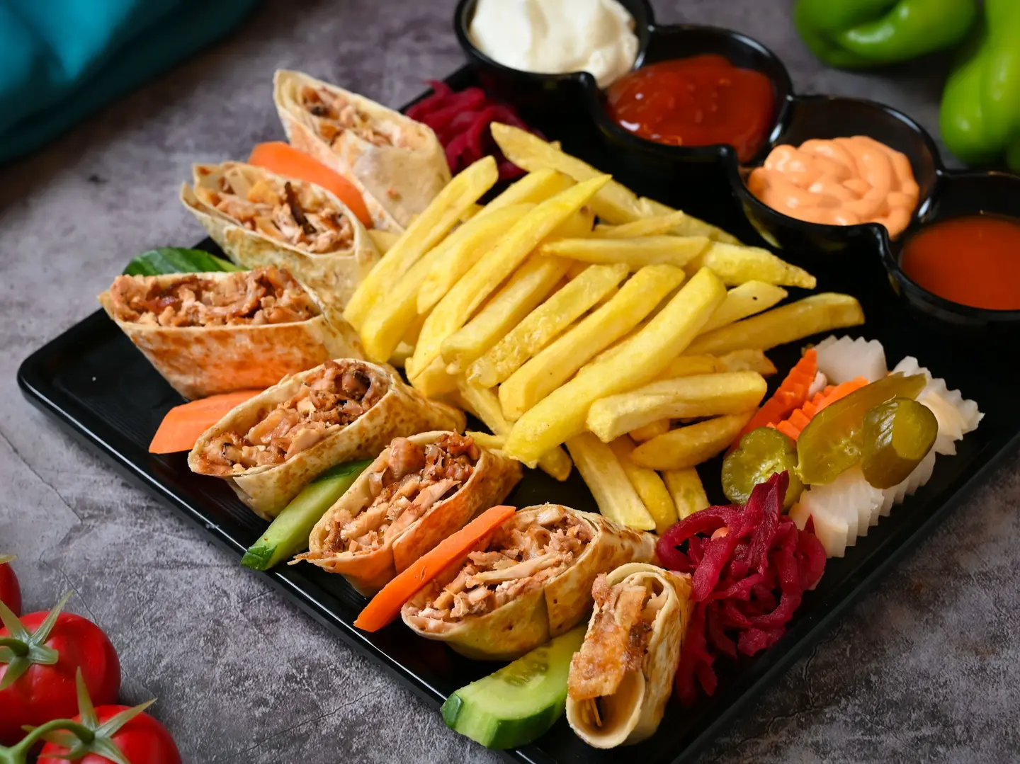 صحن شاورما عربي