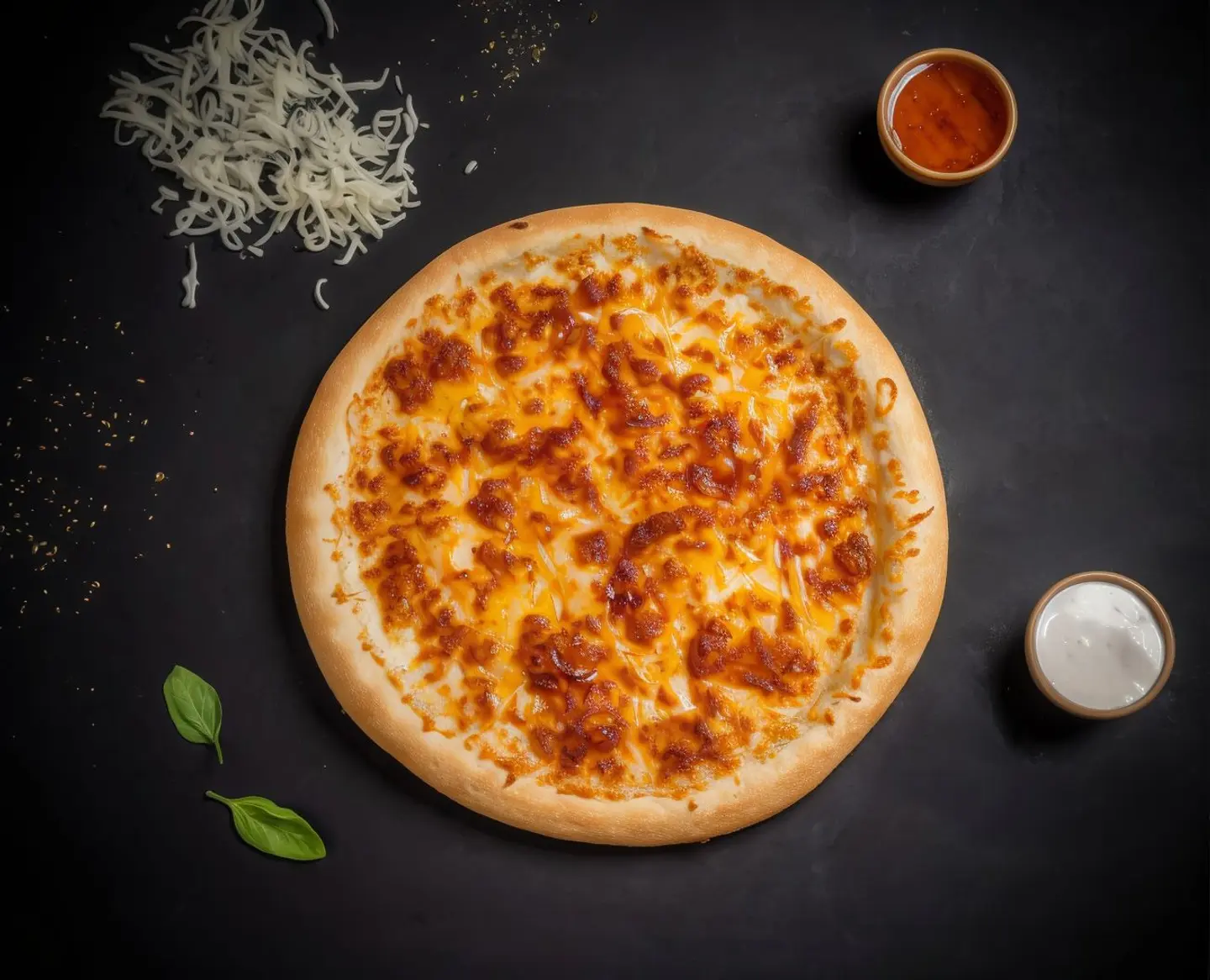 Shawarma With Cheddar Sauce Pizza