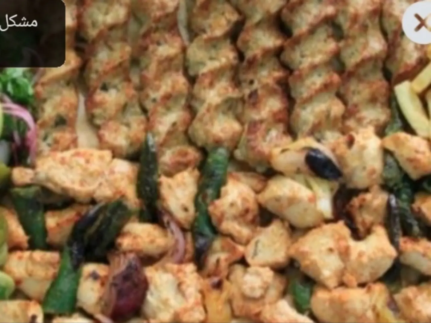 مشكل دجاج 8 سيخ