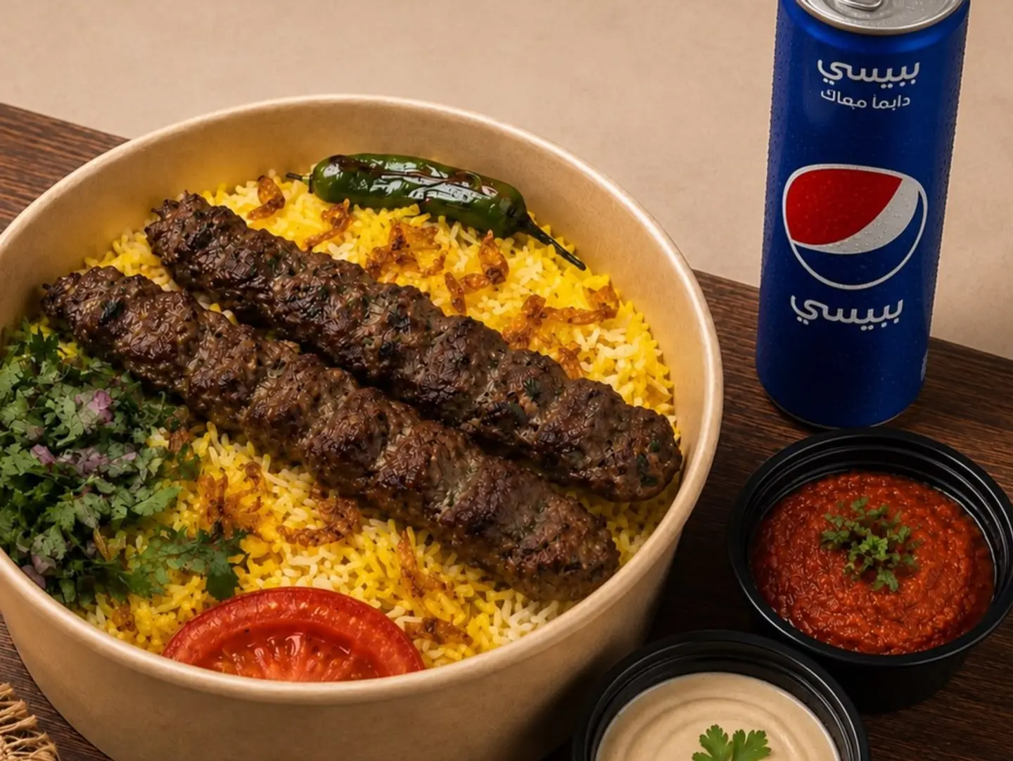 كمبو كباب لحم