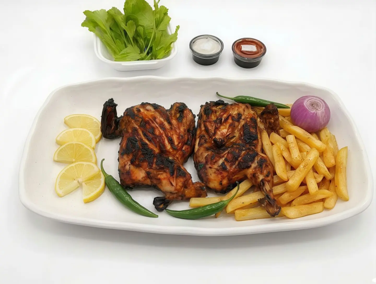 دجاج مشوي بدون رز