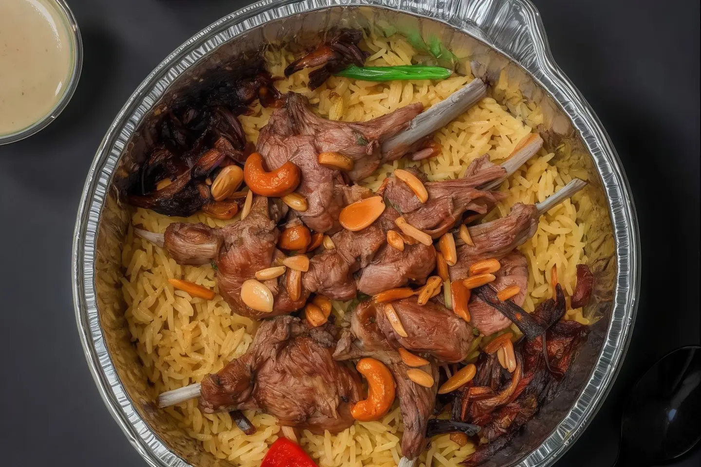 كبسة ريش واضلاع الغنم