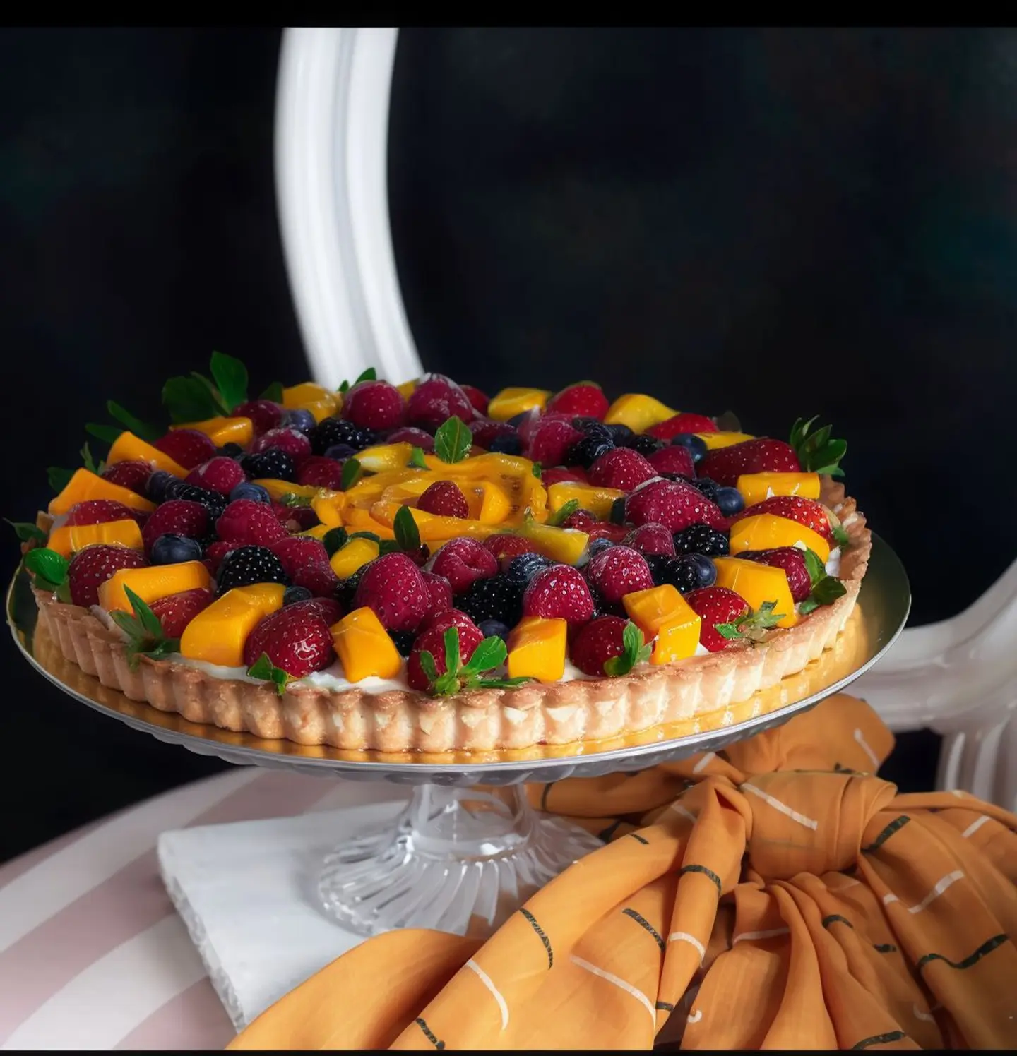 تارت الفواكه مقاس كبير