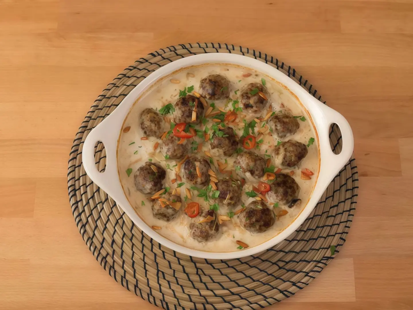 كفتة لحم بالطحينيه