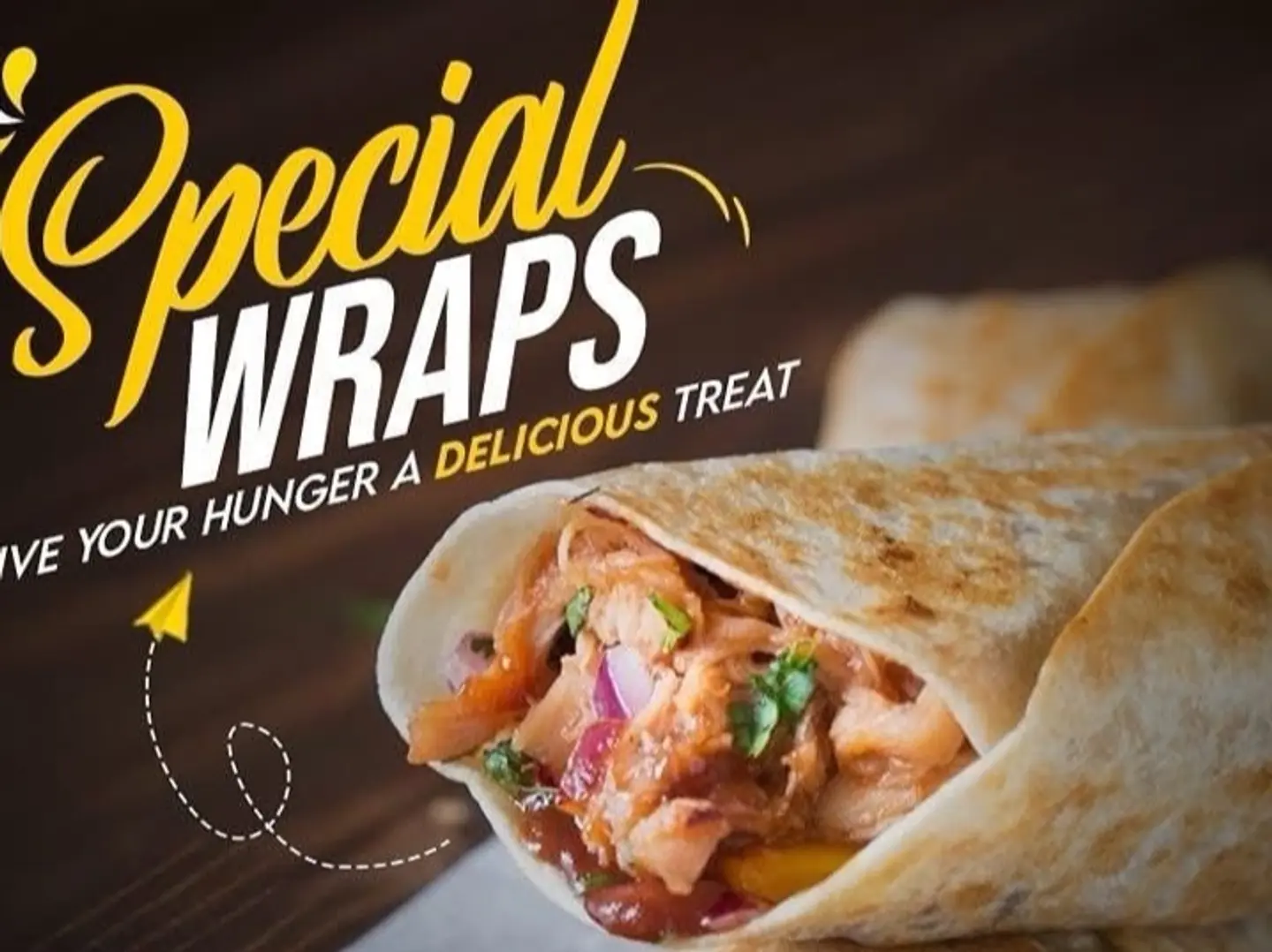 Chicken Tikka Boti Wrap With Cheese