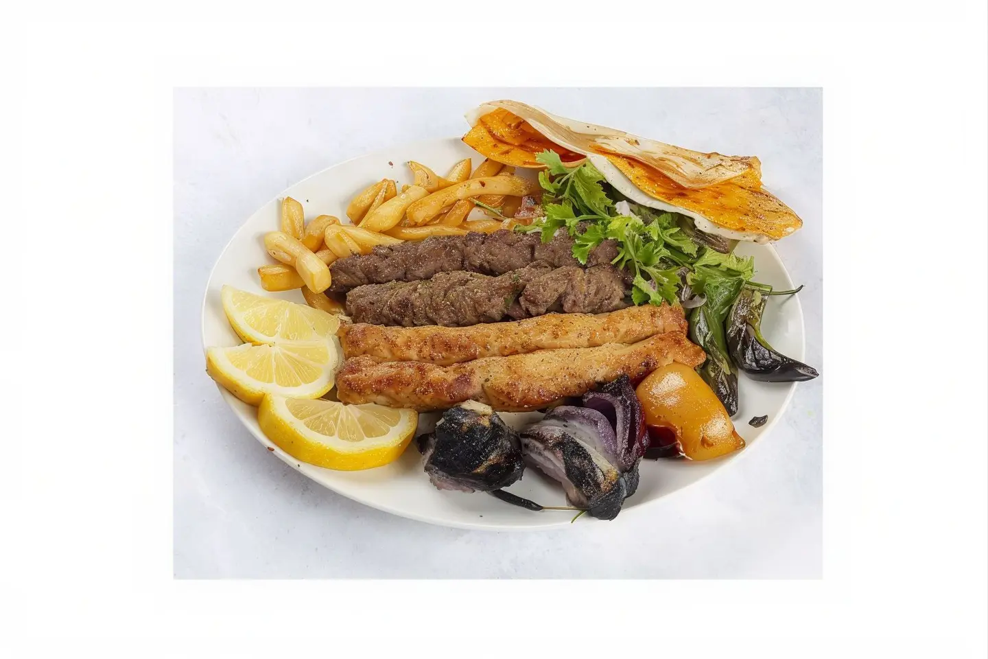 Mix Of Meat And Chicken Kebab - 500 Grams