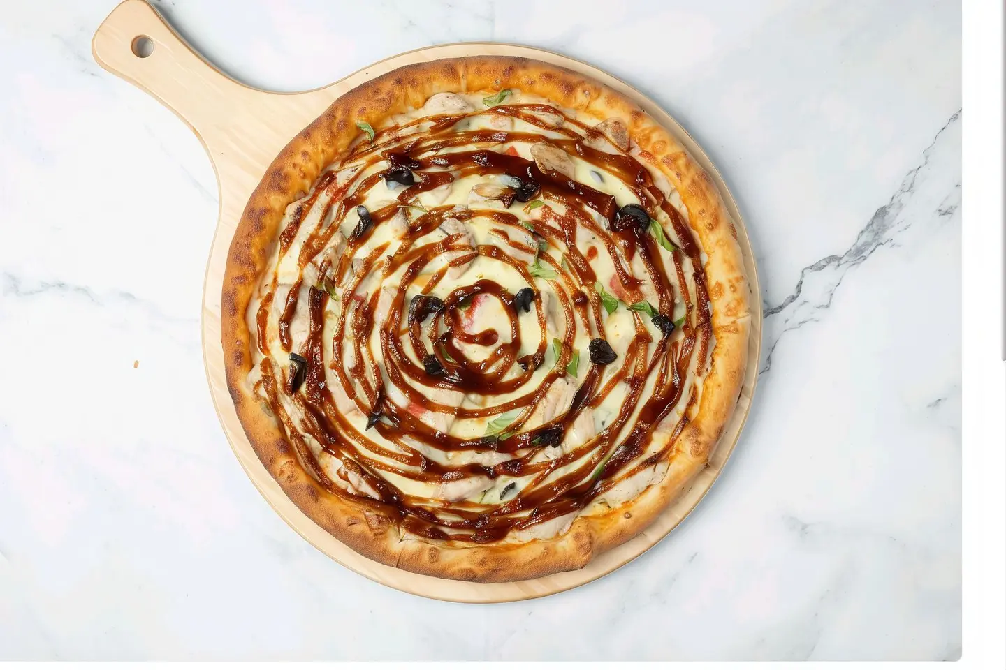 بيتزا دجاج مع البربكيوا