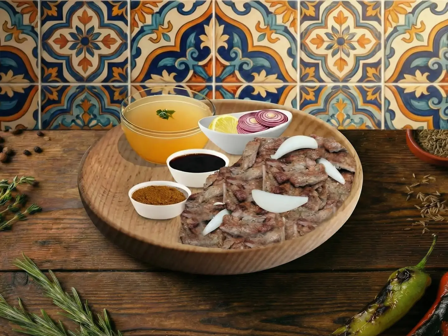 شيه لحم مع المرق جامبو ( الكبير )