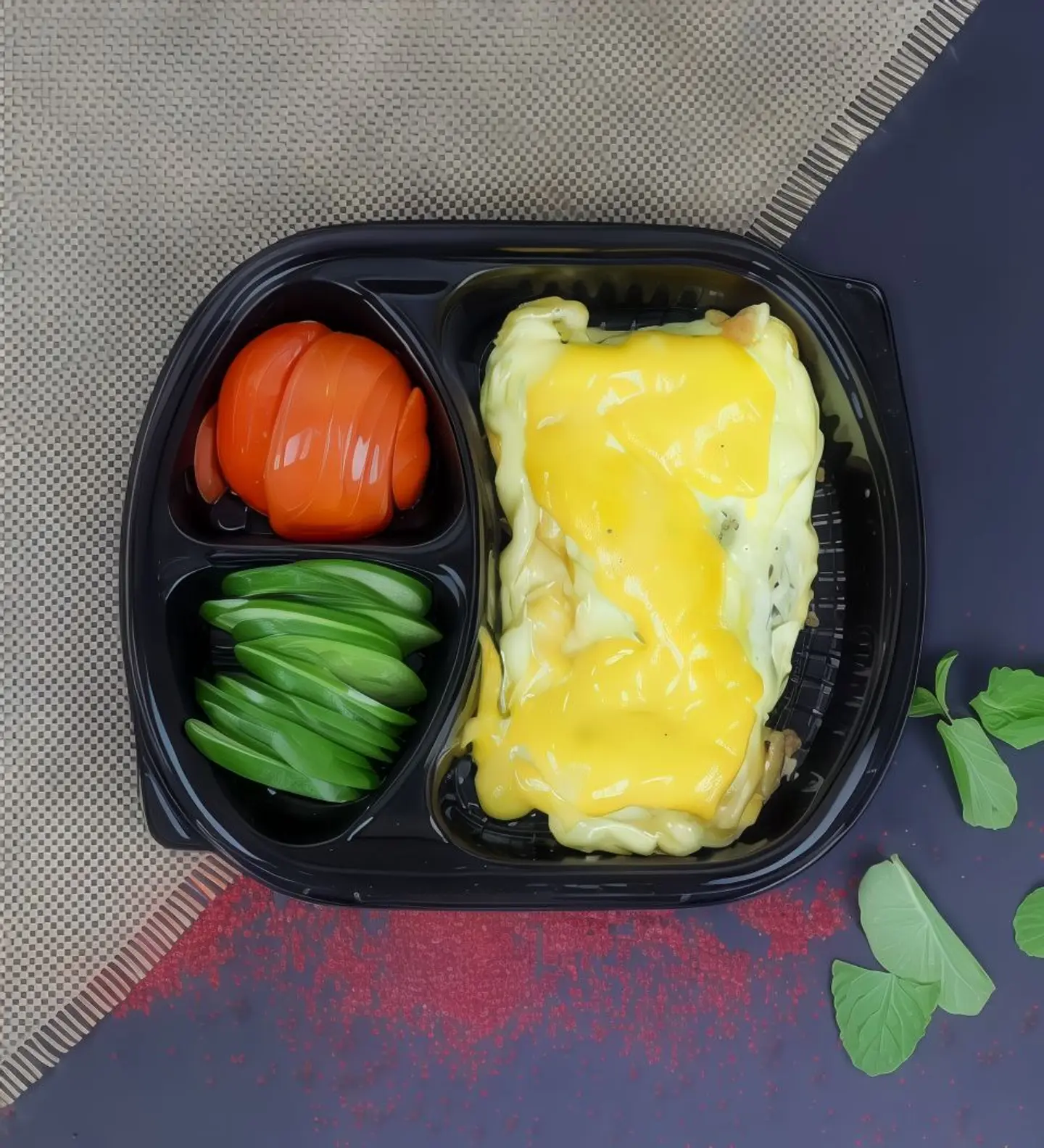 Egg Plate With Cheddar Cheese