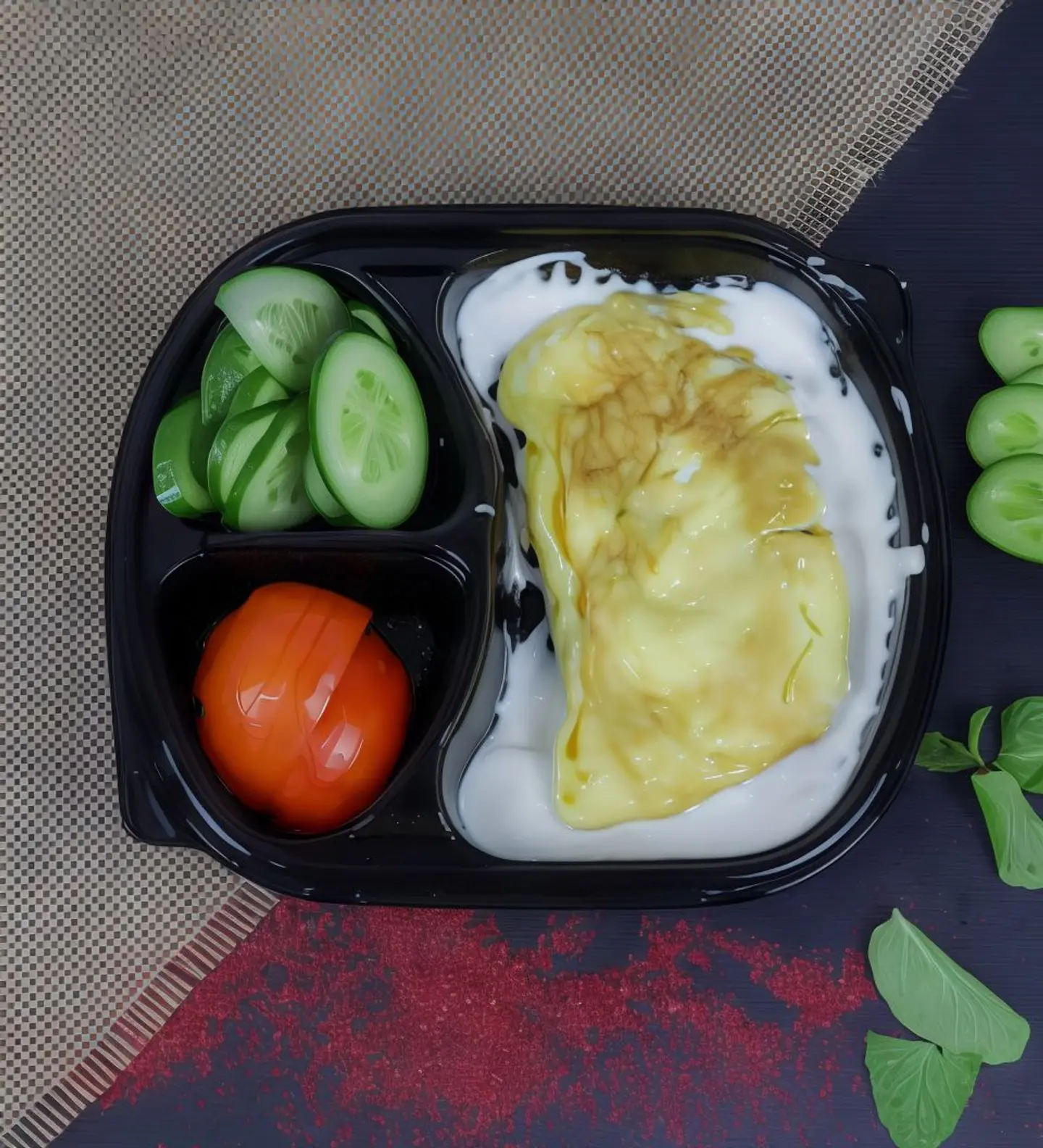 A Plate Of Fried Eggs With Liquid Cheese