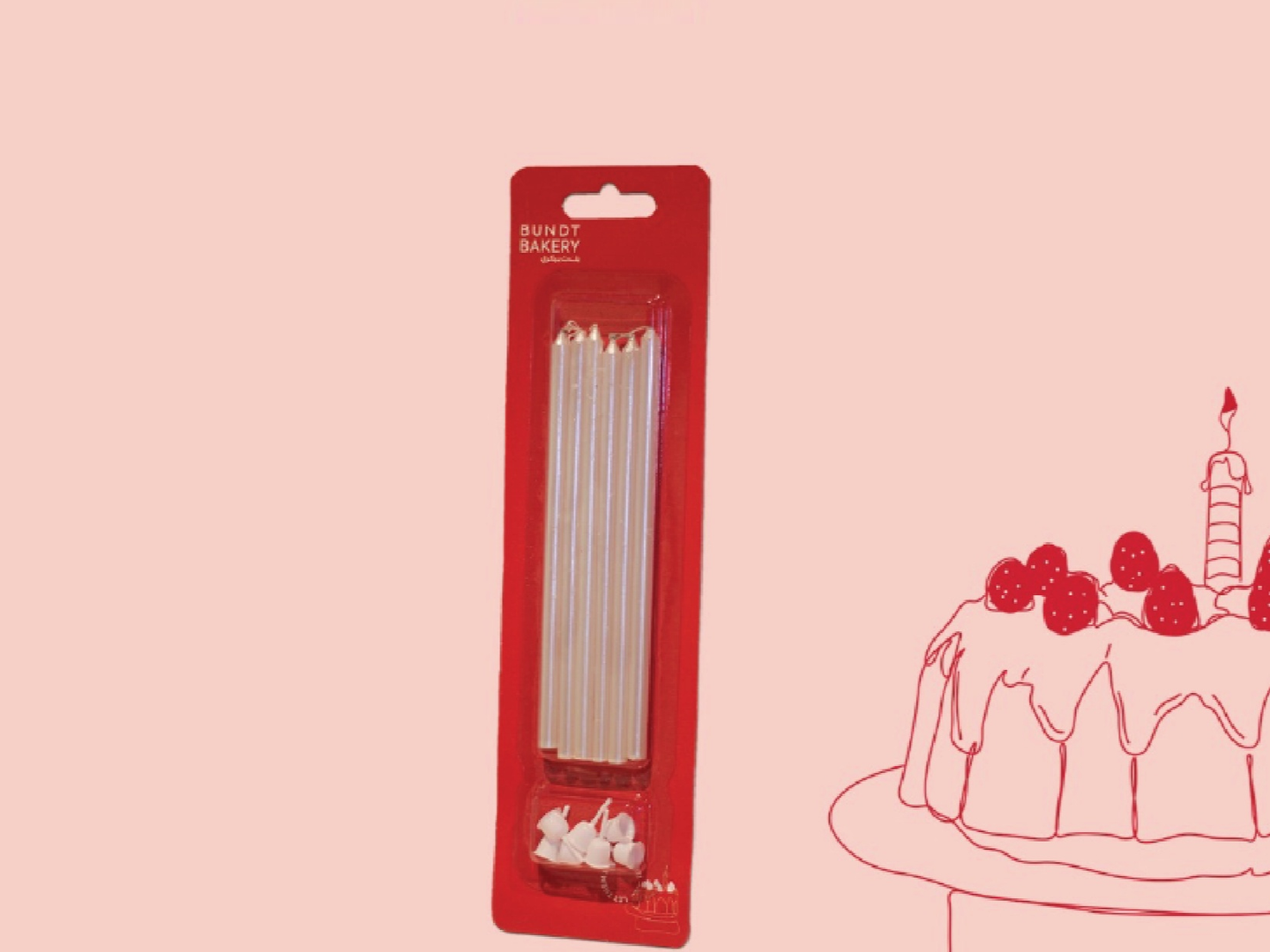 شموع طويلة احمر