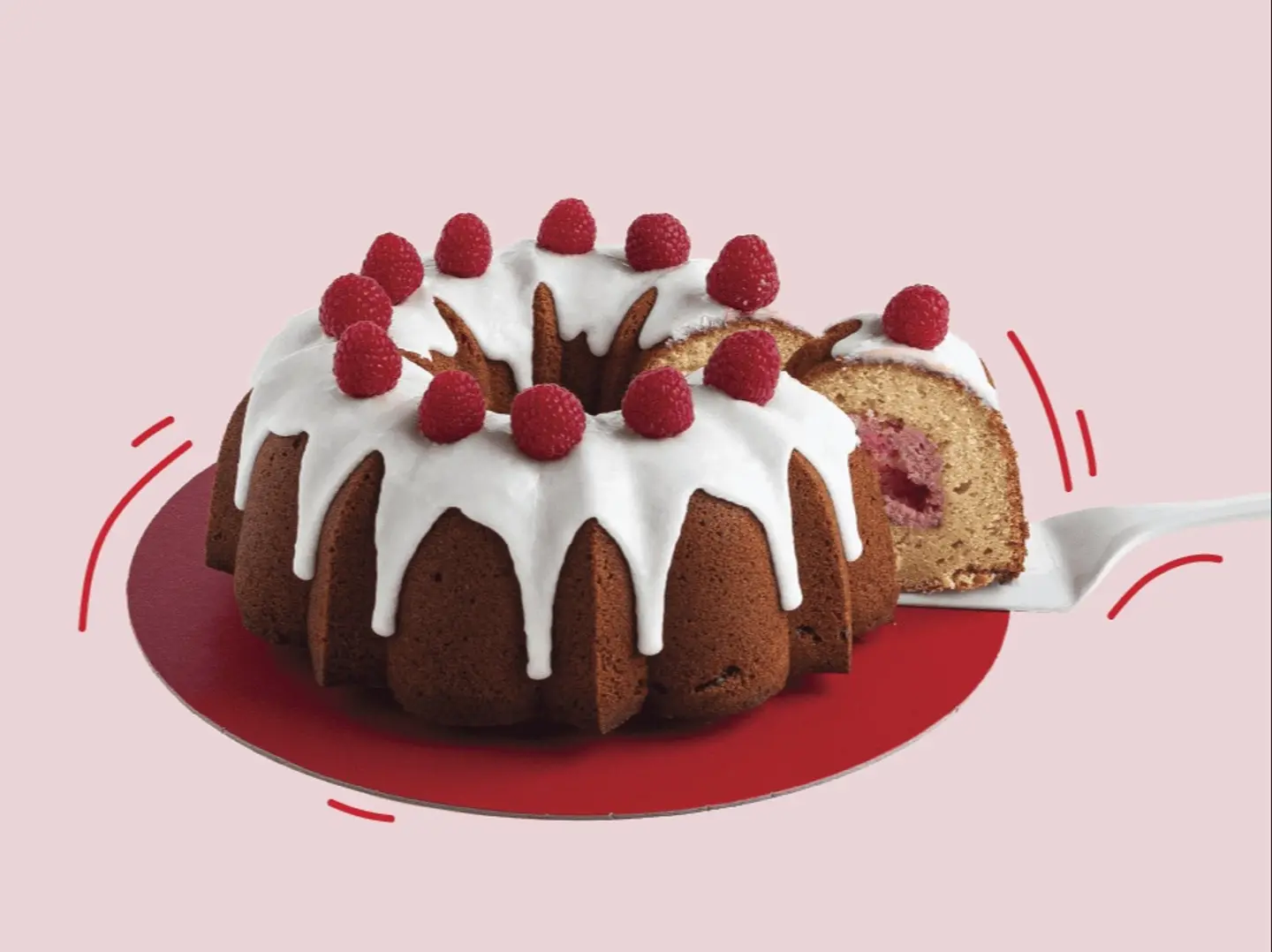 كيكة الليمون والتوت الاحمر