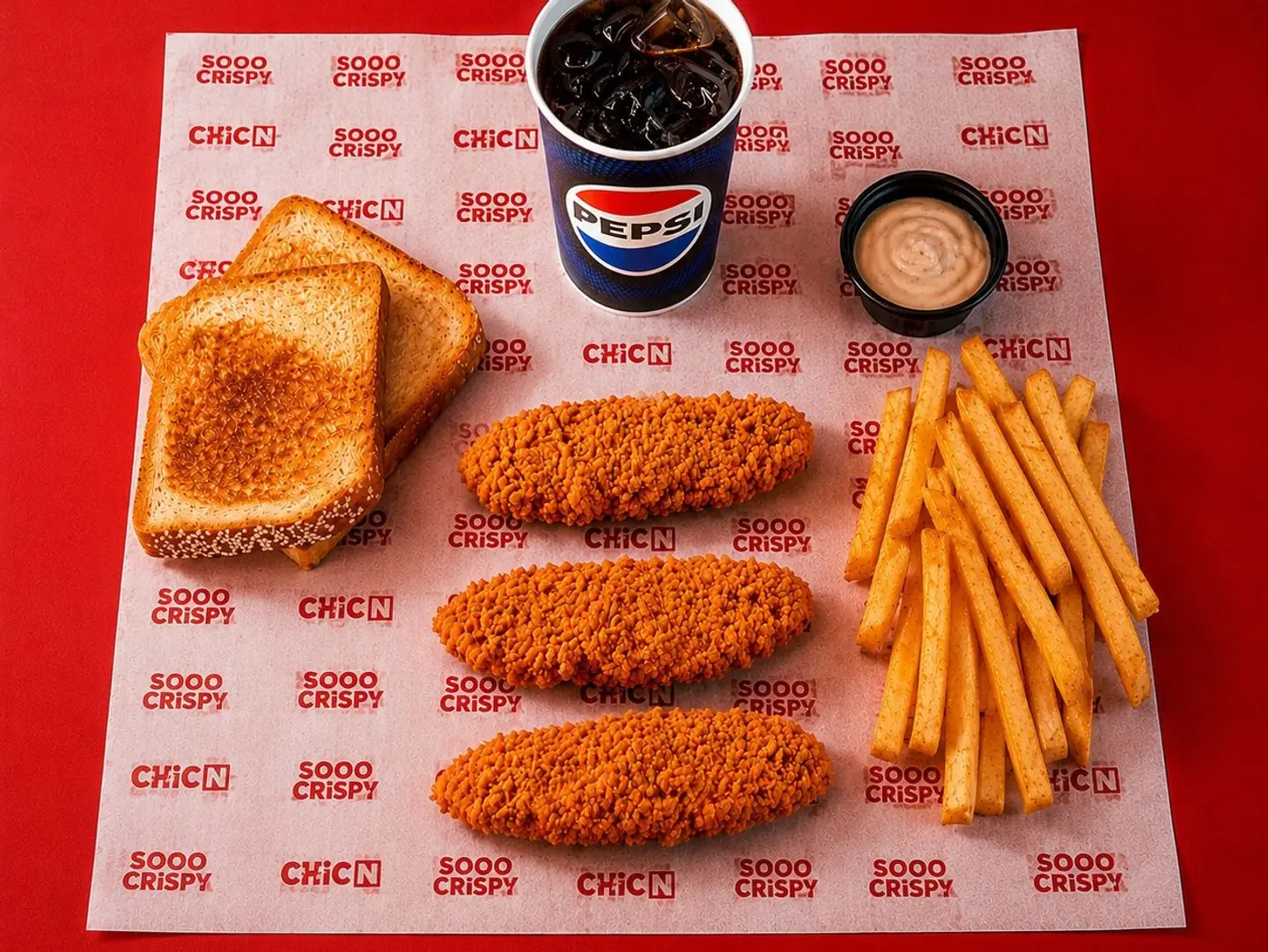 Three Piece Chicken Strip Meal