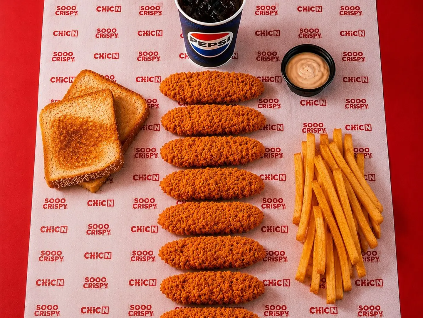 Strips Meal, 8 Pieces