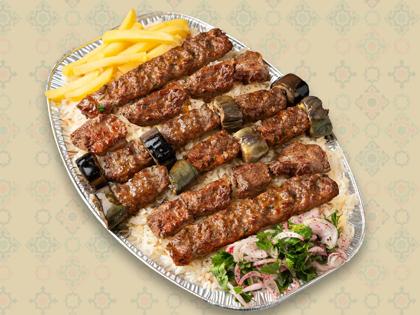 نص كيلو مشكل لحم