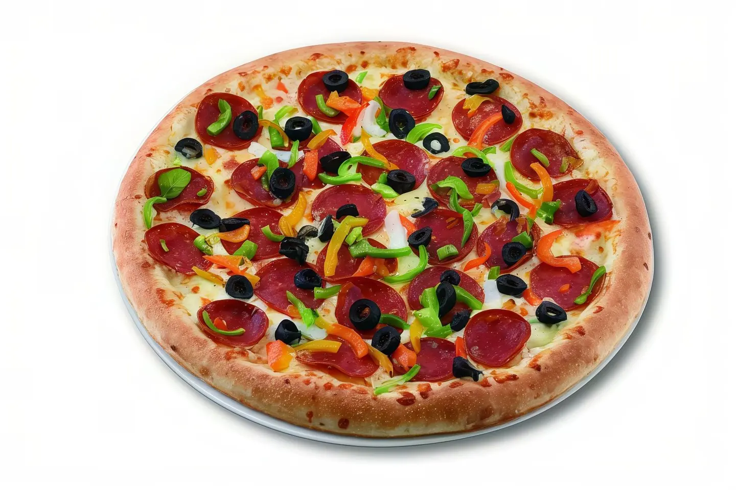 Pepperoni Pizza With Vegetables