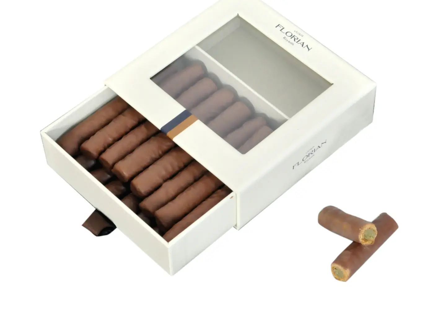 Chocolate Cigar With Pistashio Filling