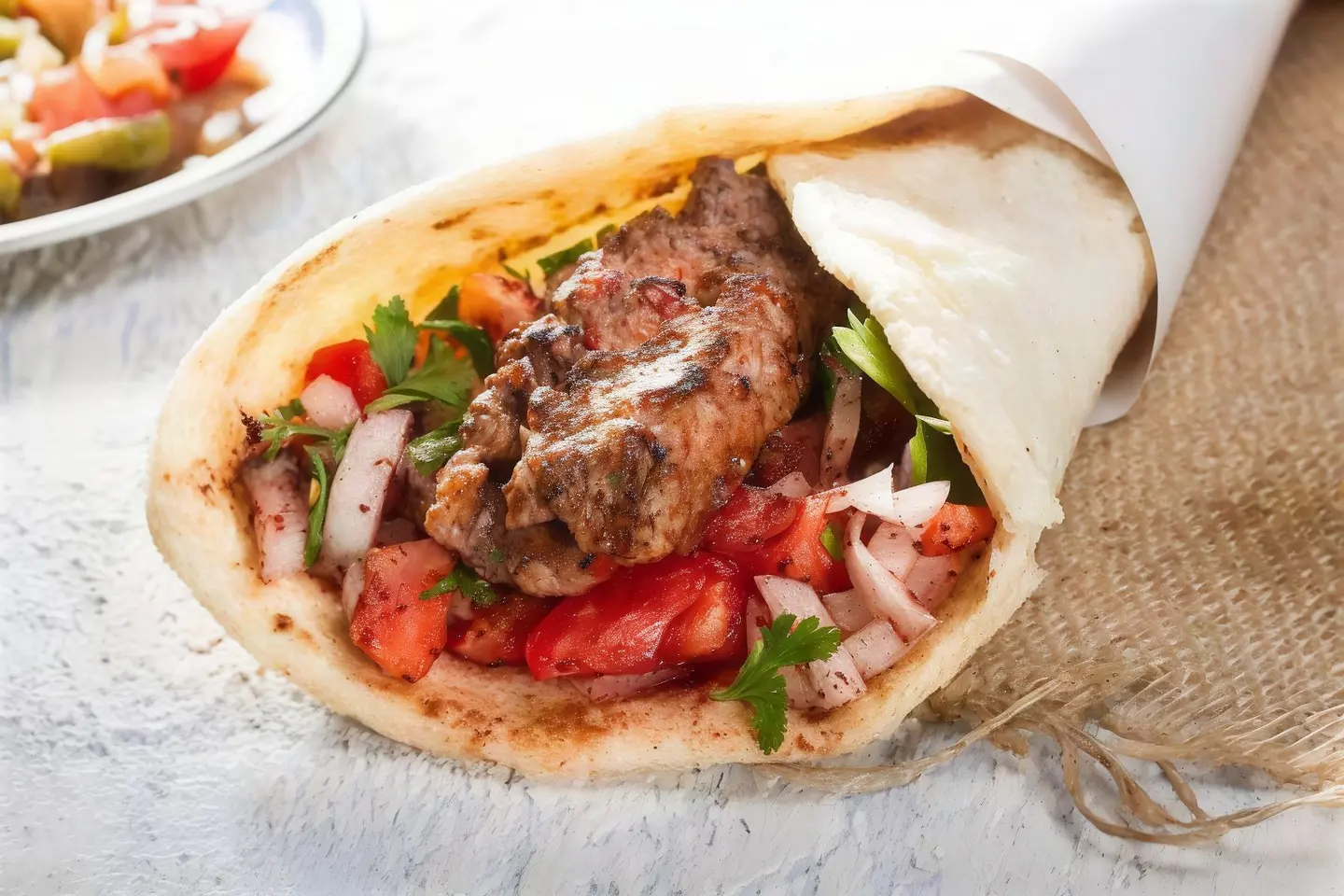 Meat Kebab Sandwich
