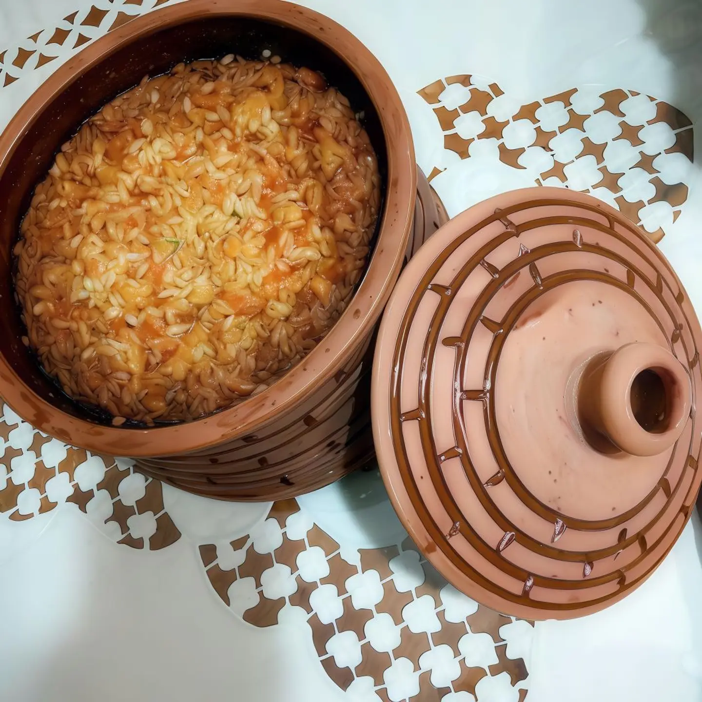 طاجن كشري أصفر