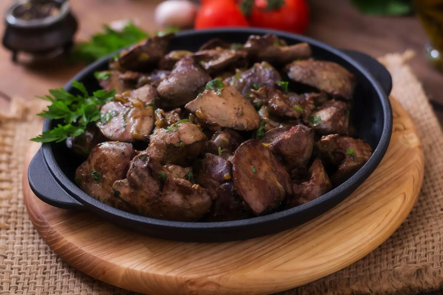 كبدة الدجاج على الطريقه الاسكندراني