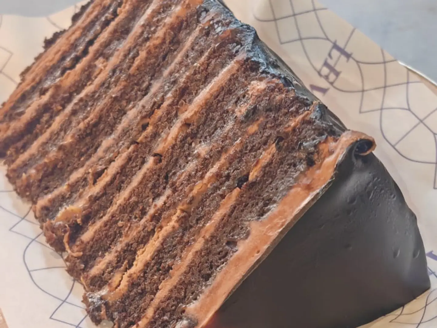 كعكة الشوكولاة الفاخرة - قطعة