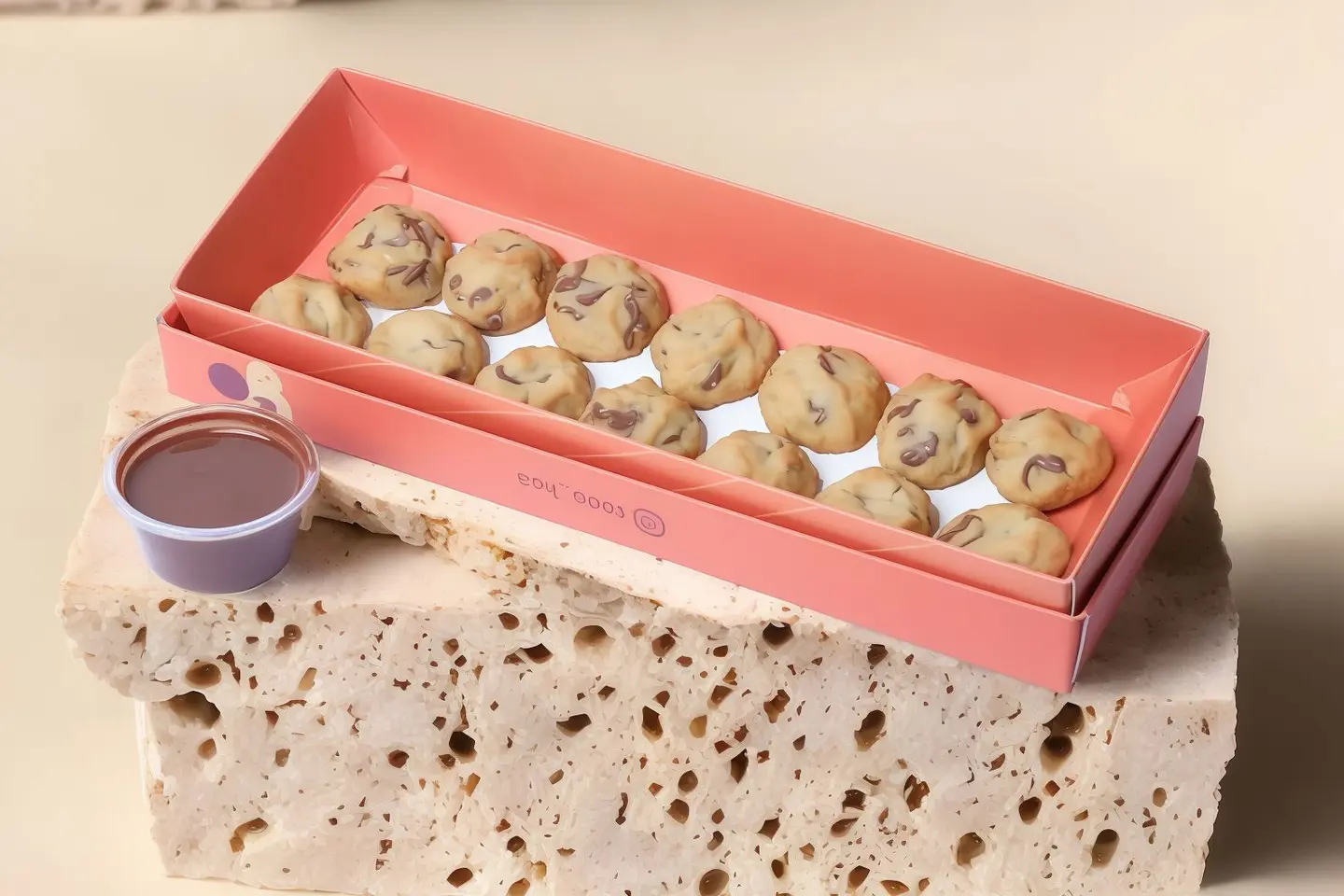 ميني كوكيز١٤ حبة مع صوص الشكولاتة