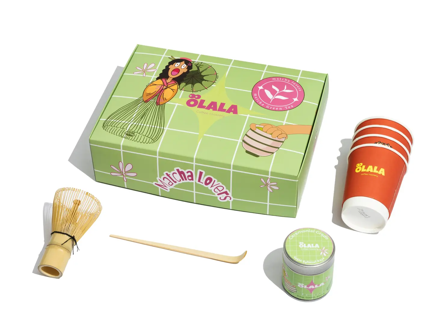 بوكس الماتشا مع الادوات