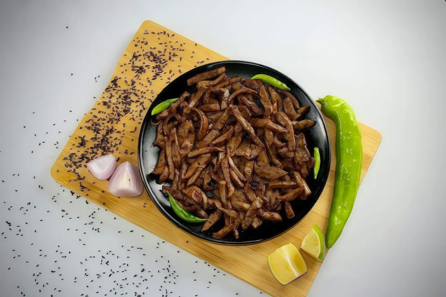 طبق كبدة غنم طازة