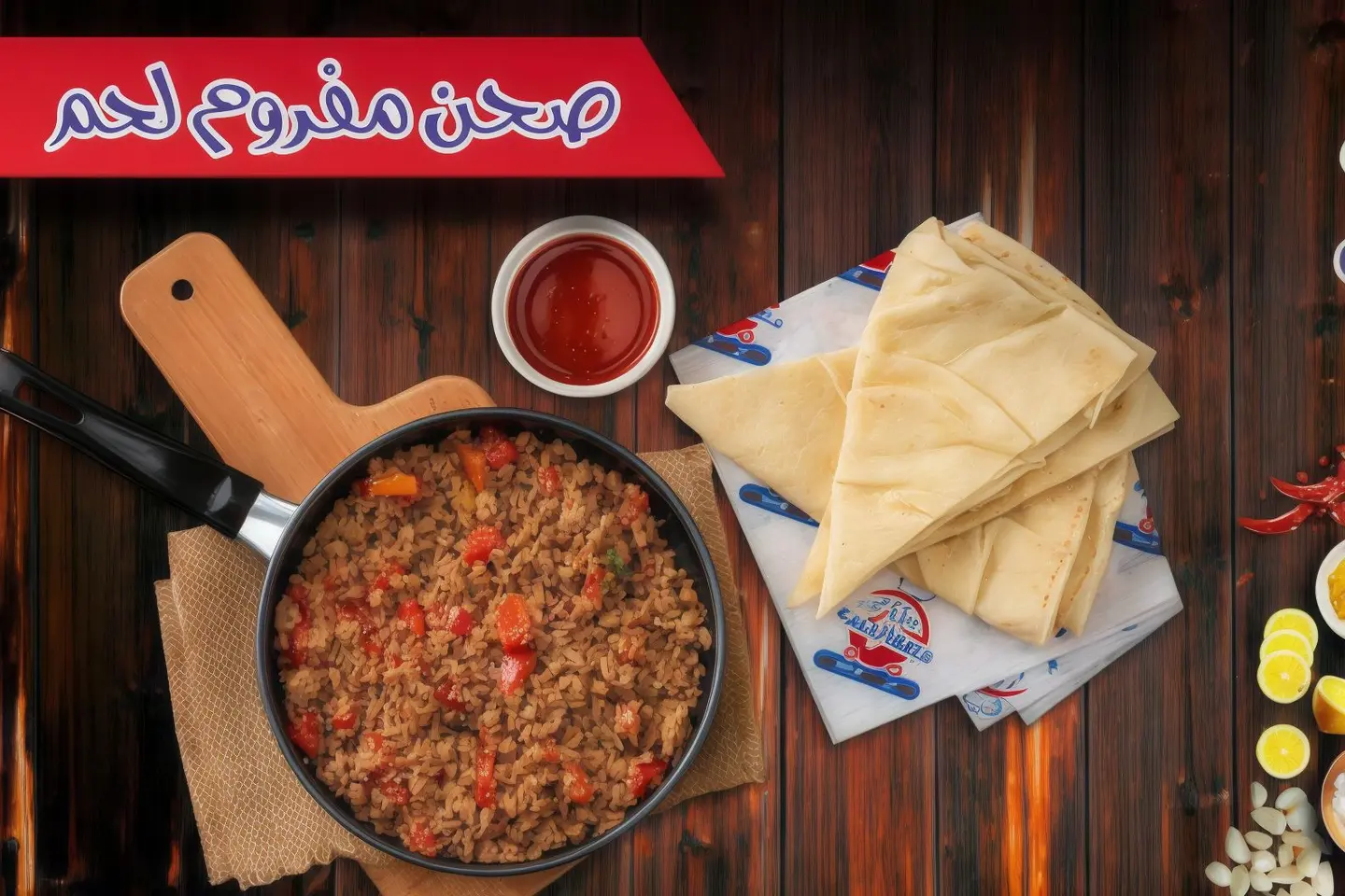 صحن مفروم لحم