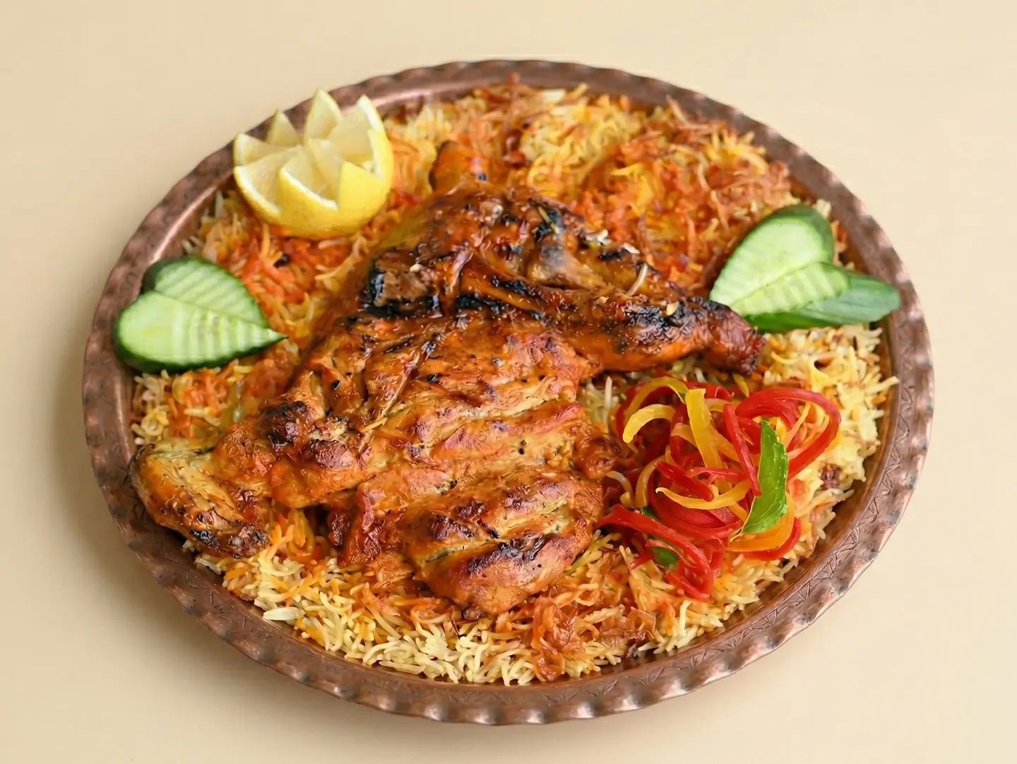 Half Grilled Chicken With Rice