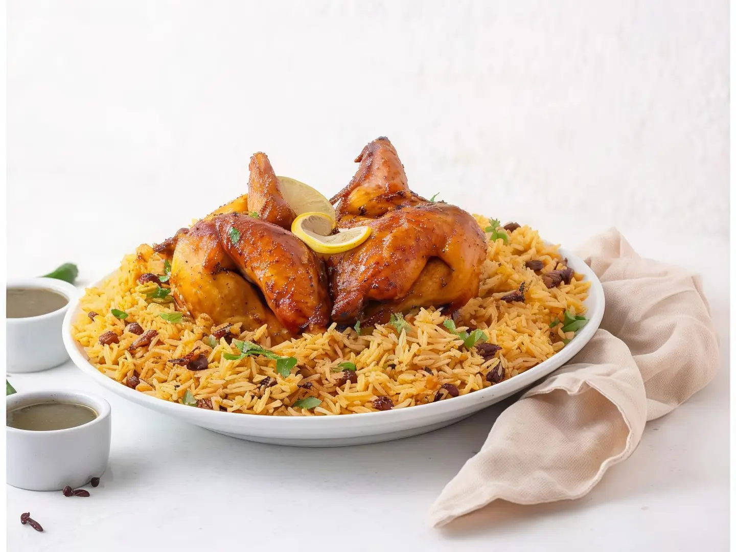 دجاج شواية مع الأرز