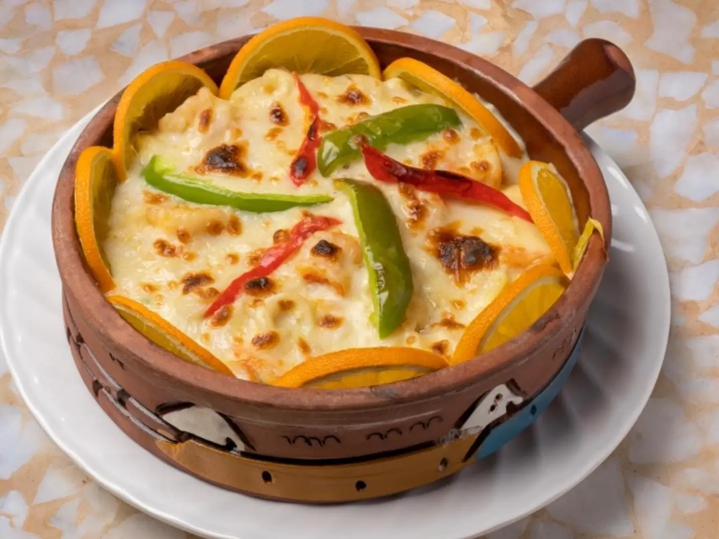 Calamari And Shrimp Tagine With Bechamel