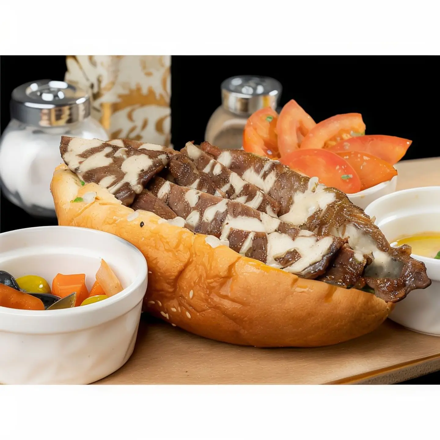 ساندوتش لحمة مشوية