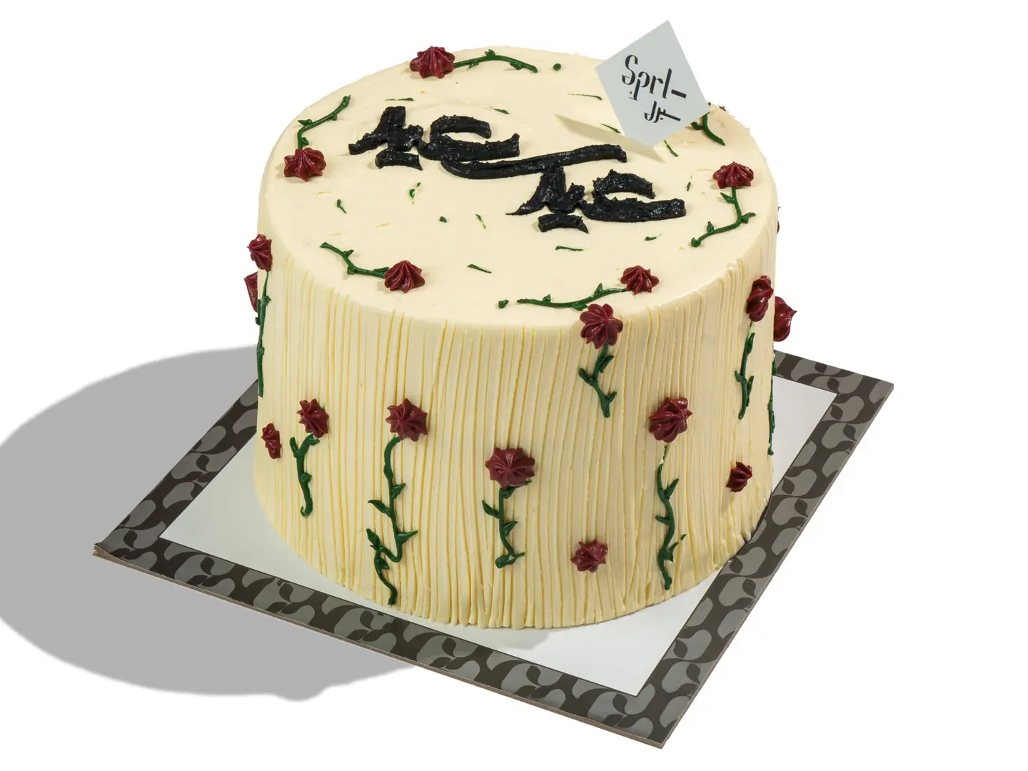 كيكه العيد ثيم الوردة