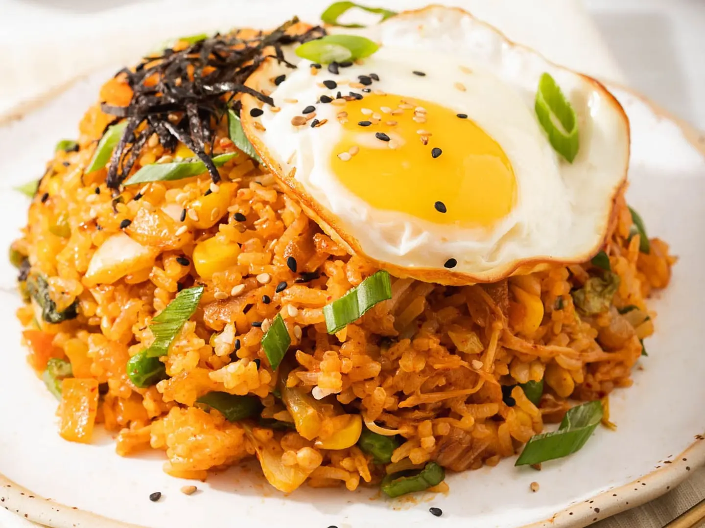 أرز كيمتشي مقلي