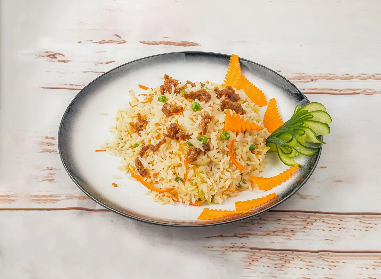 Roasted Meat With Rice And Vegetables